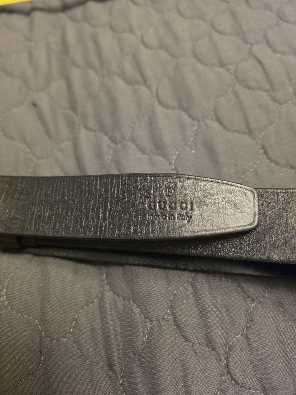 Gucci Womens Black Leather Belt - Made in Italy Authentic Belt Bucket Scratch